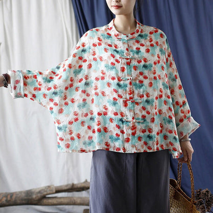 Cherry Pattern Cheongsam top