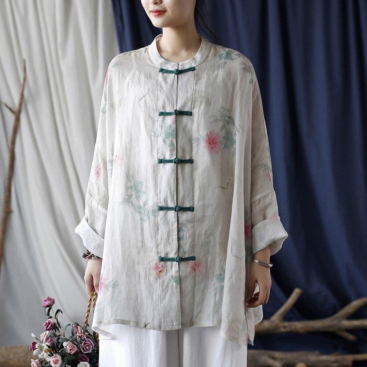 Flower Pattern Cheongsam top