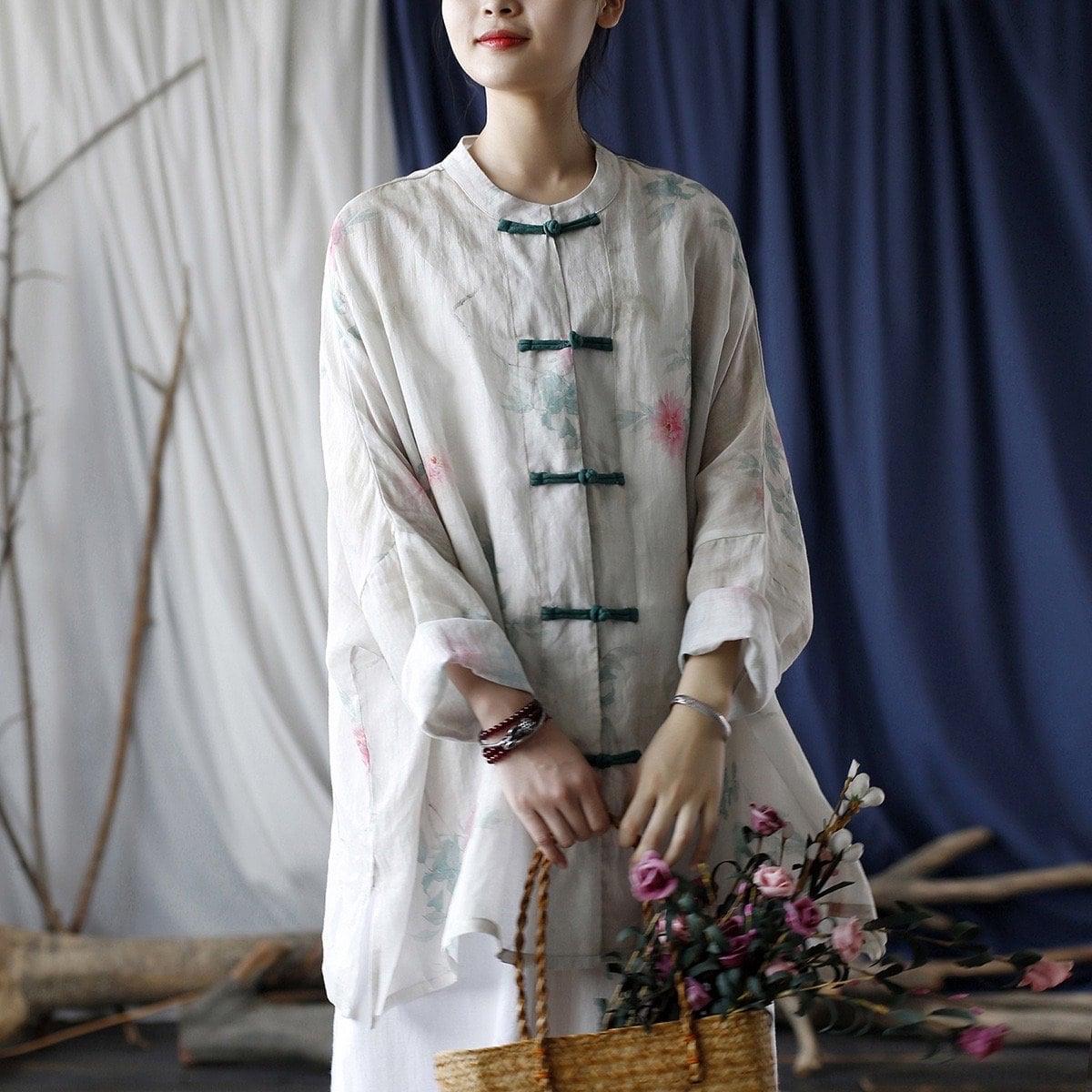 Flower Pattern Cheongsam top