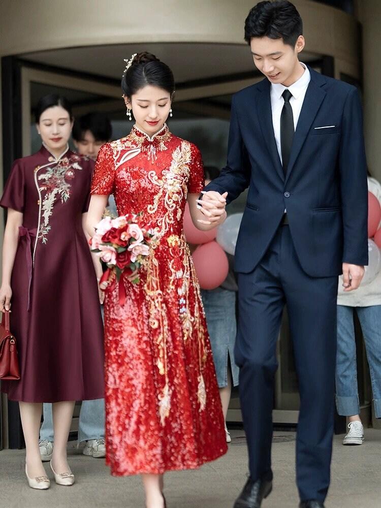 Red Traditional Chinese Wedding Dress