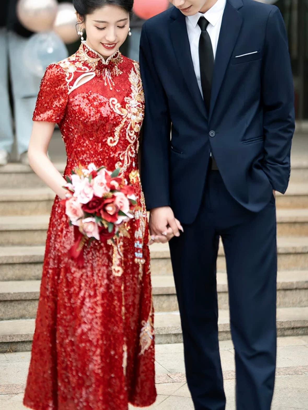 Red Traditional Chinese Wedding Dress