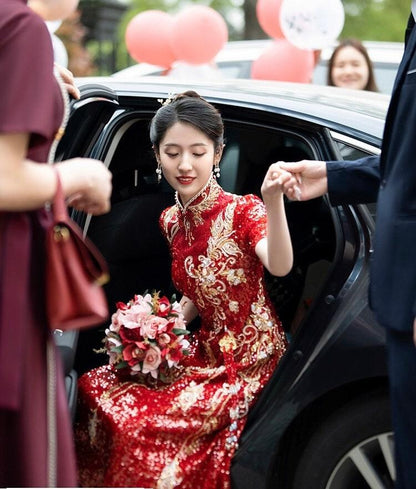 Red Traditional Chinese Wedding Dress