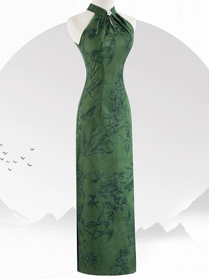 Green Sleeveless Cheongsam