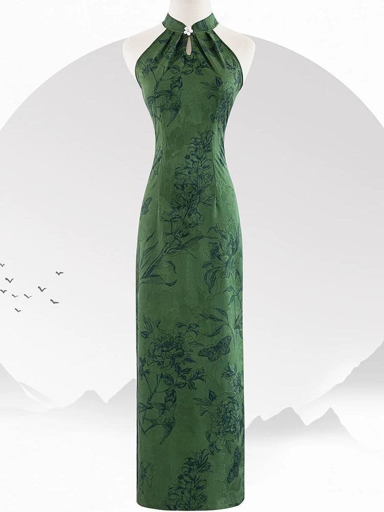 Green Sleeveless Cheongsam