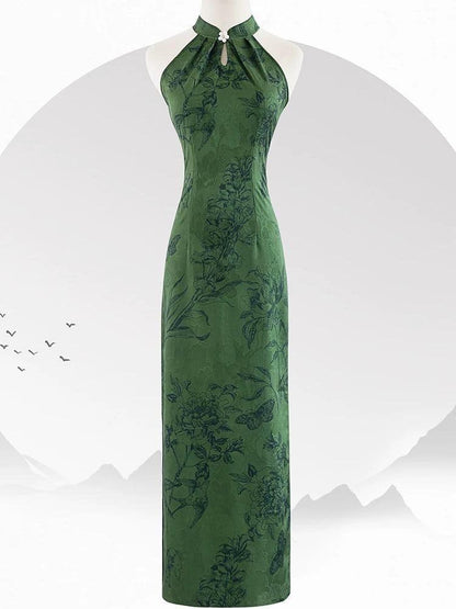 Green Sleeveless Cheongsam