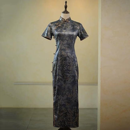 Modern Chinese Cheongsam, Traditional Qipao Dress, length Daily Wear