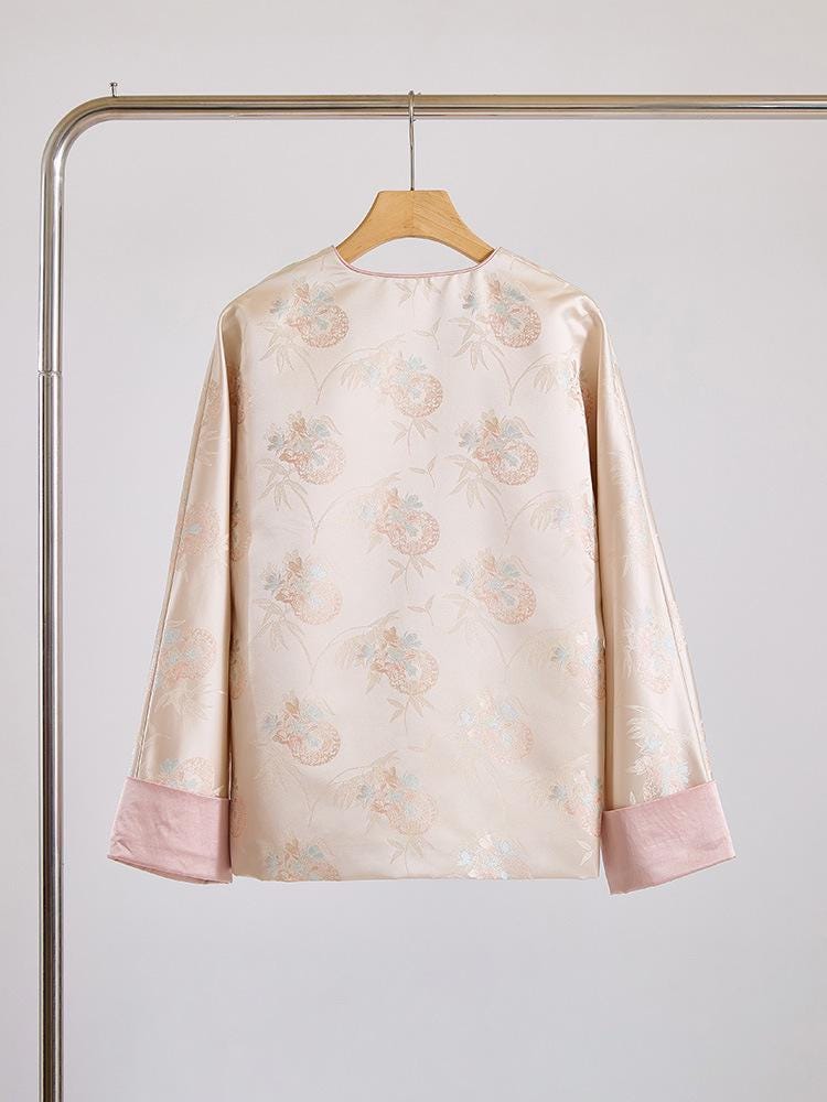 New Chinese Style Light Jacquard Shirt for Women