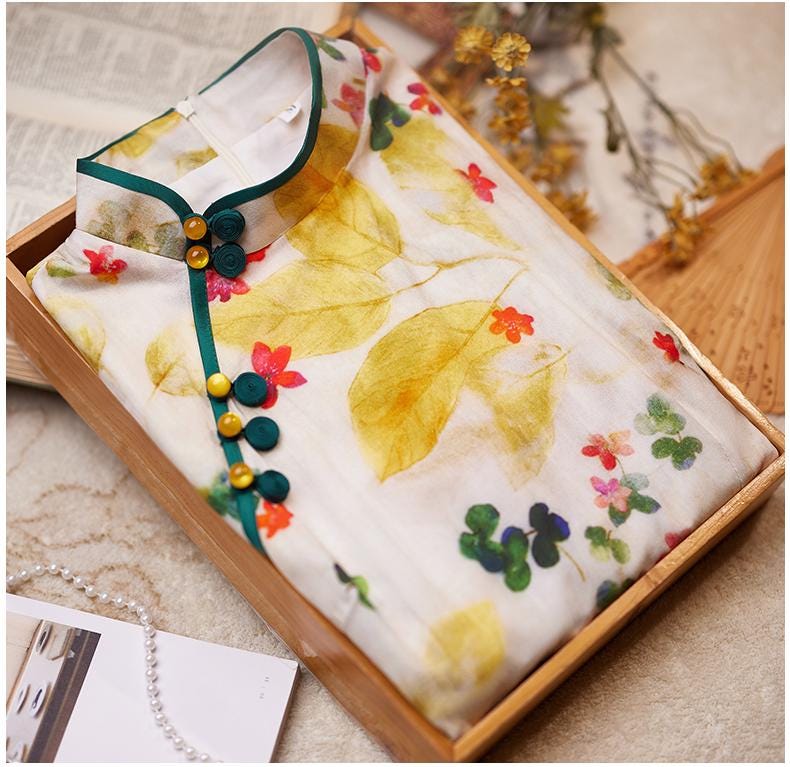 Modern Fresh Floral Qipao, Sleeveless Summer Qipao, Chinese Cheongsam Dress Daily Wear, Prom Dress, Date Dress