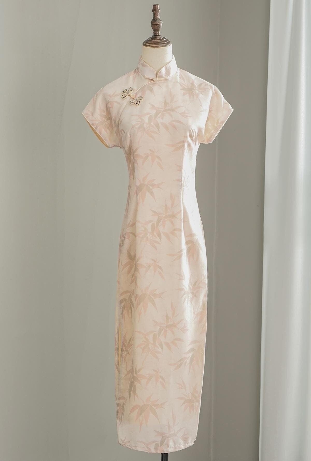 Cheongsam Modern Chinese Qipao Bamboo Pattern