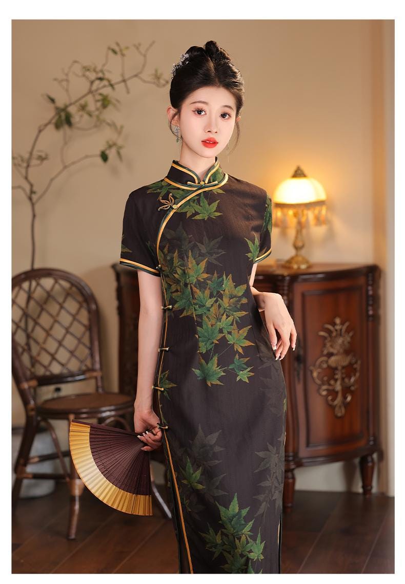 Green Chinese Modern Cheongsam